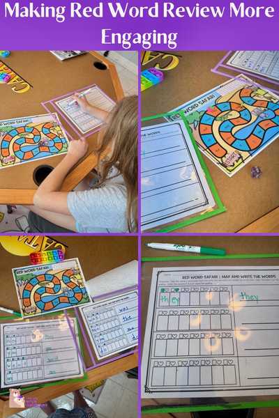 Making Red Word Review More Engaging with Safari-Themed Game Boards