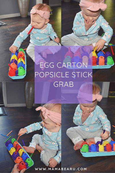 Egg Carton Popsicle Stick Grab