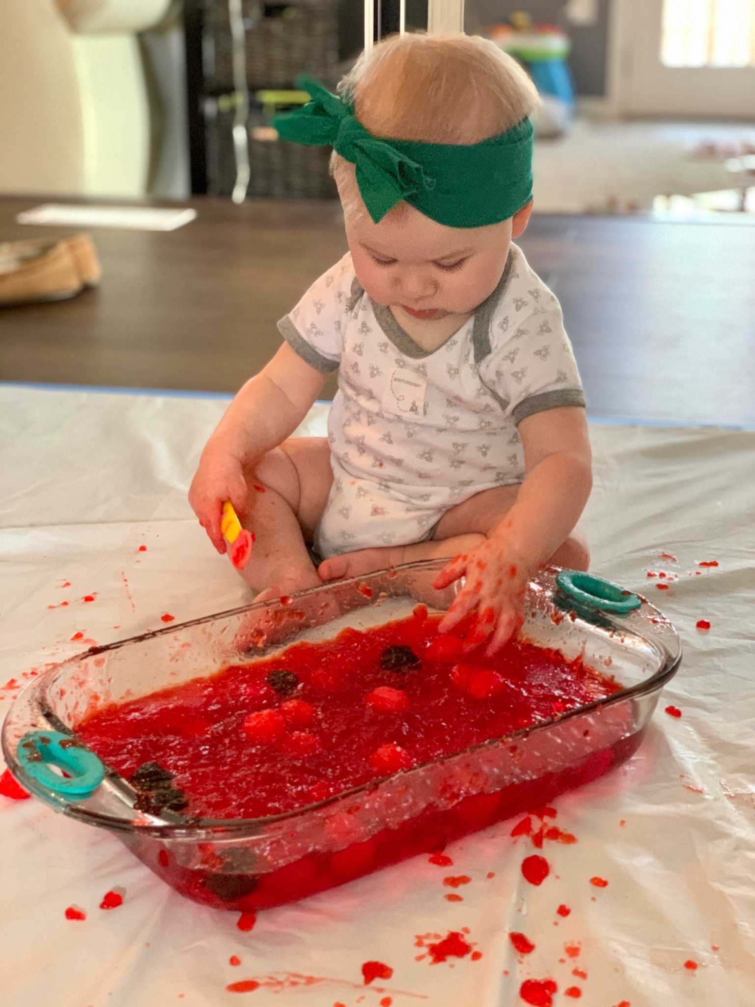 Gelatin Sensory Tray - Mama Bear University